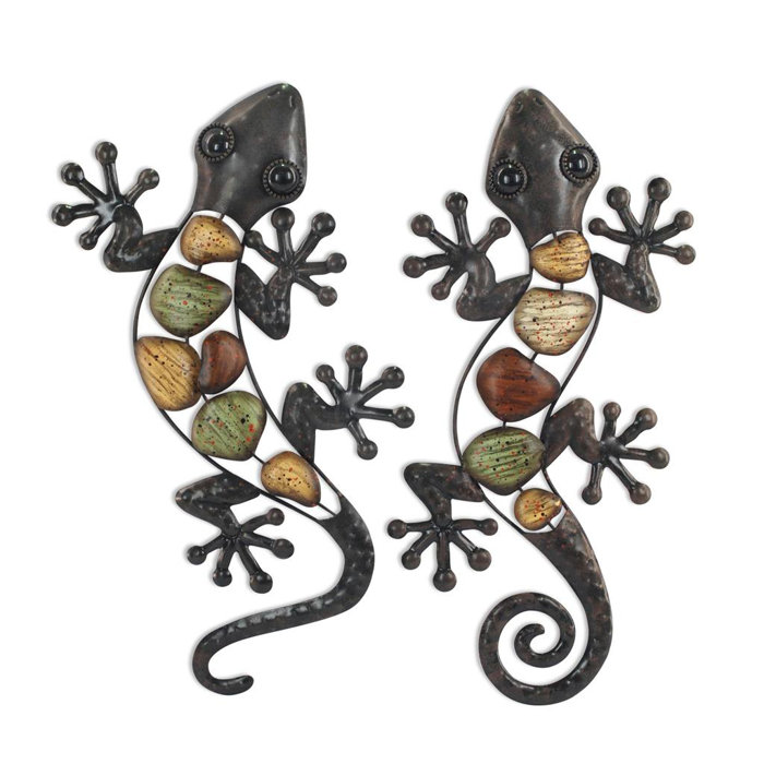 World Menagerie 4-tlg. Wanddekoration-Set Eidechse | Wayfair.de